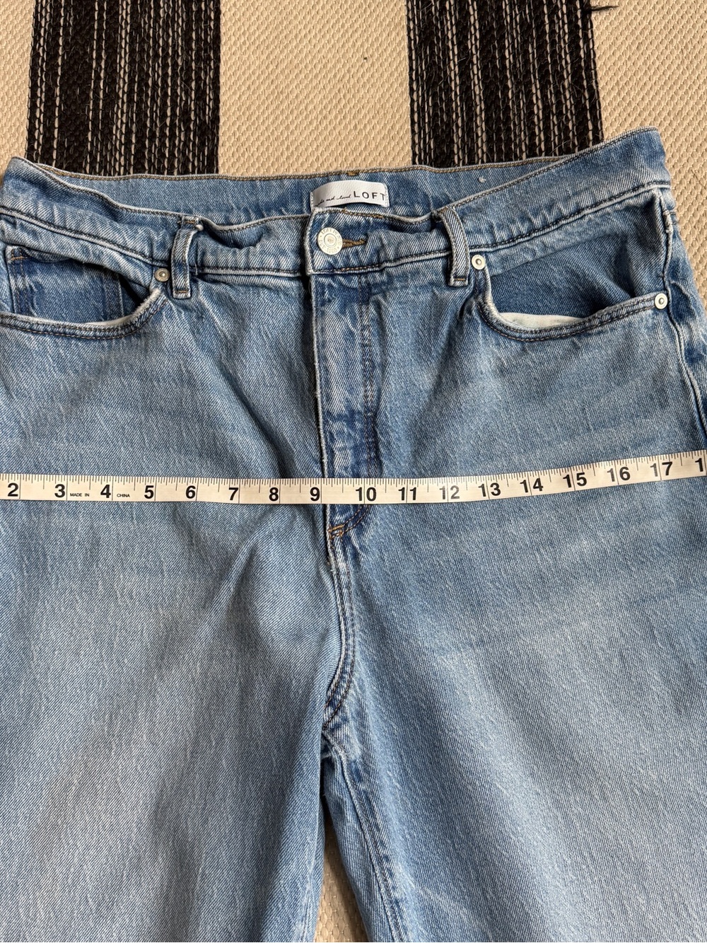 LOFT Women's The Wide Leg Light Blue Jeans Size 31/12 - Picture 8 of 12